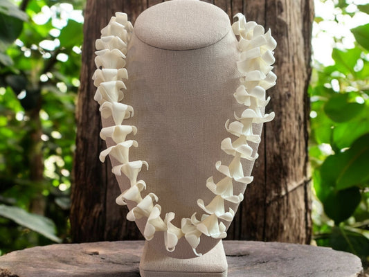 White Puakenikeni Lei Necklace