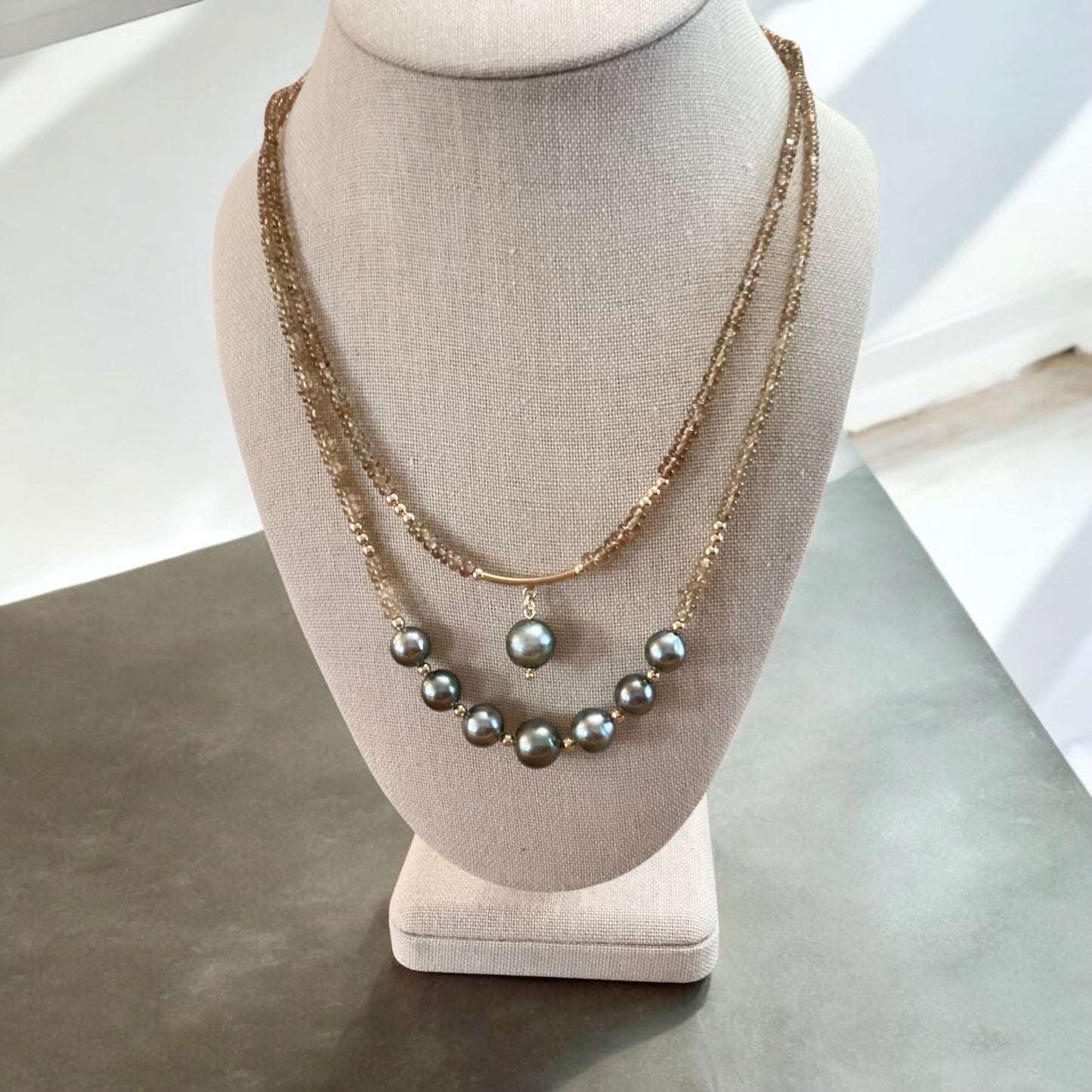 Color Change Garnet Pendant Necklace