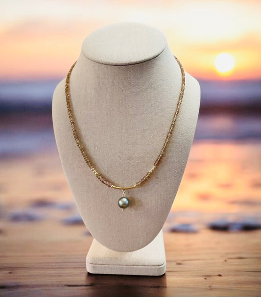 Color Change Garnet Pendant Necklace
