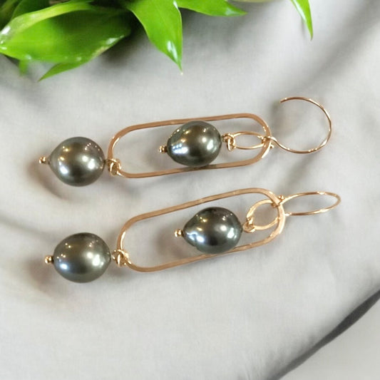 Tahitian Panel Earrings