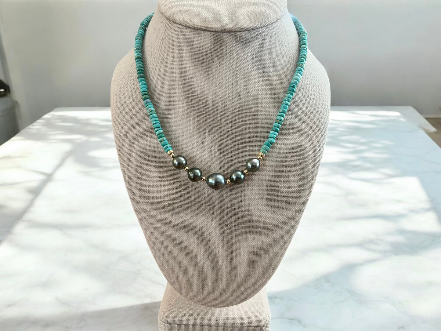 Turquoise & Tahitian Necklace