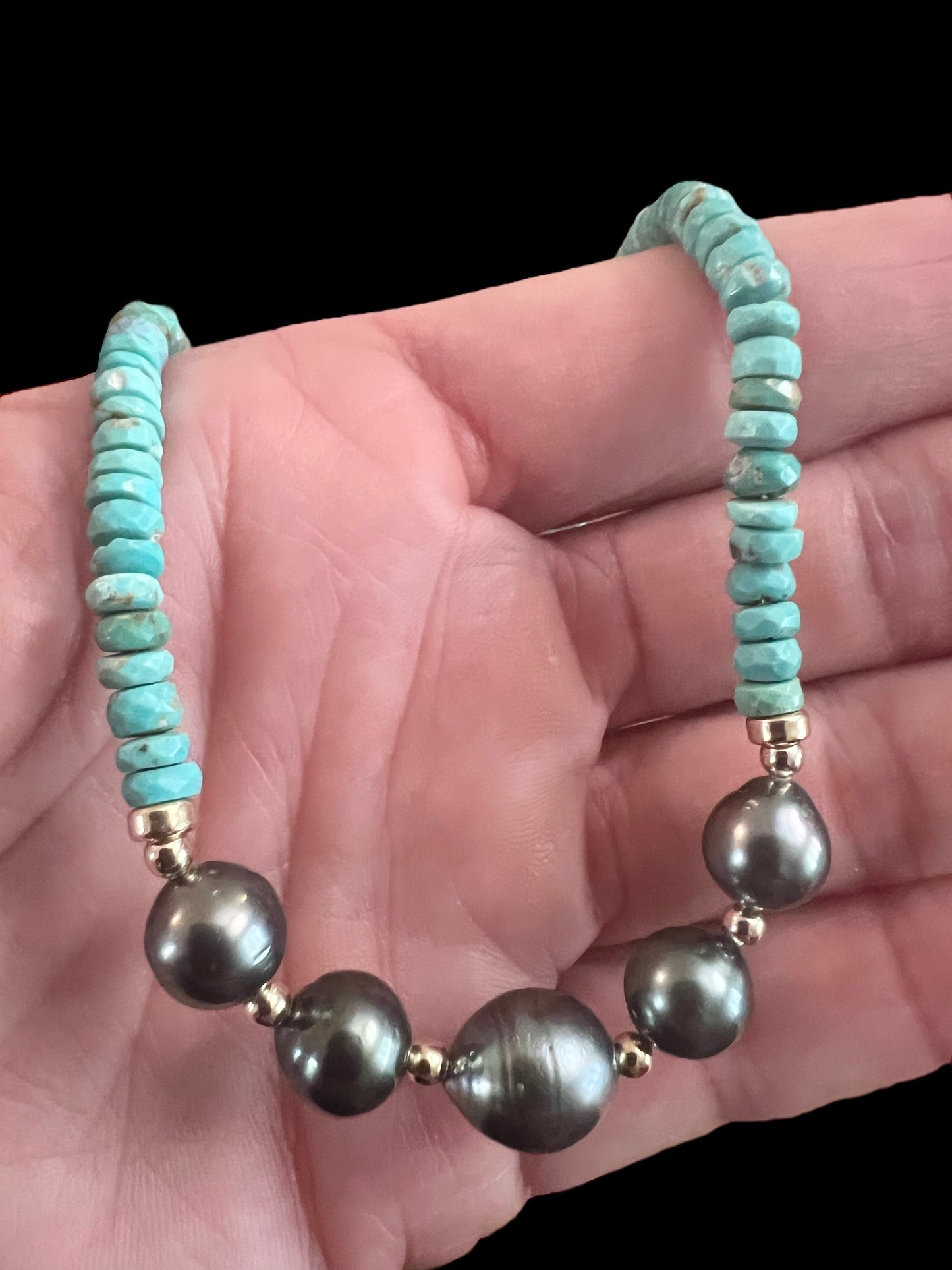 Turquoise & Tahitian Necklace