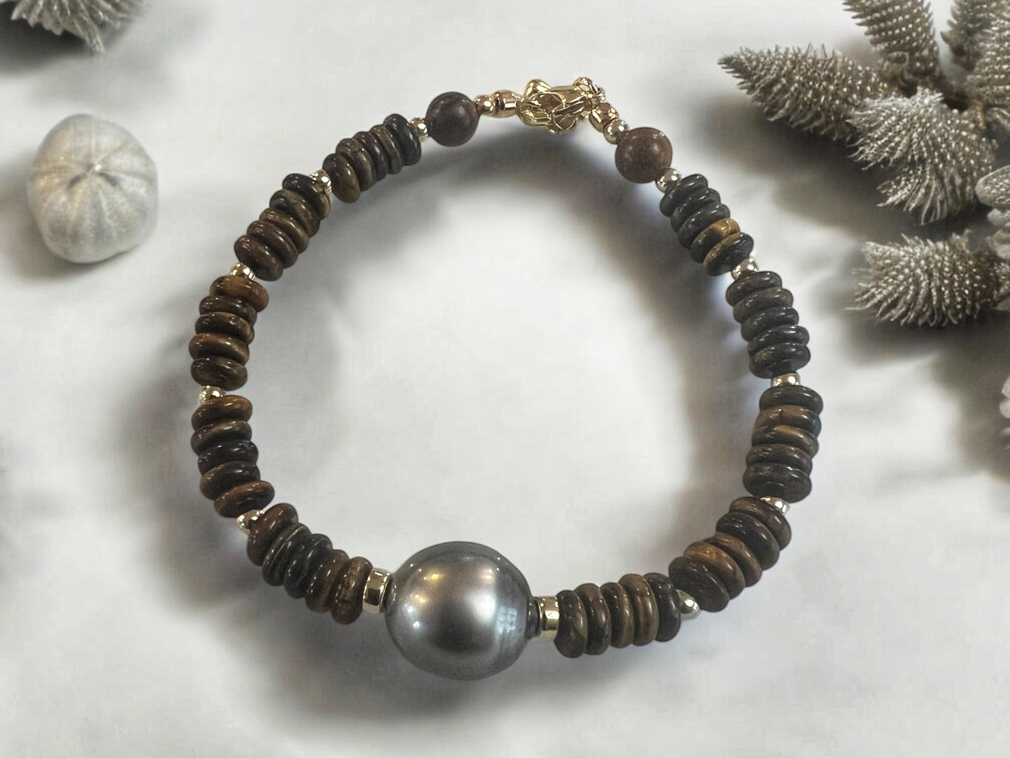 Tiger’s Eye & Tahitian Bracelet