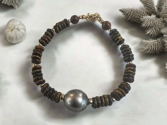 Tiger’s Eye & Tahitian Bracelet