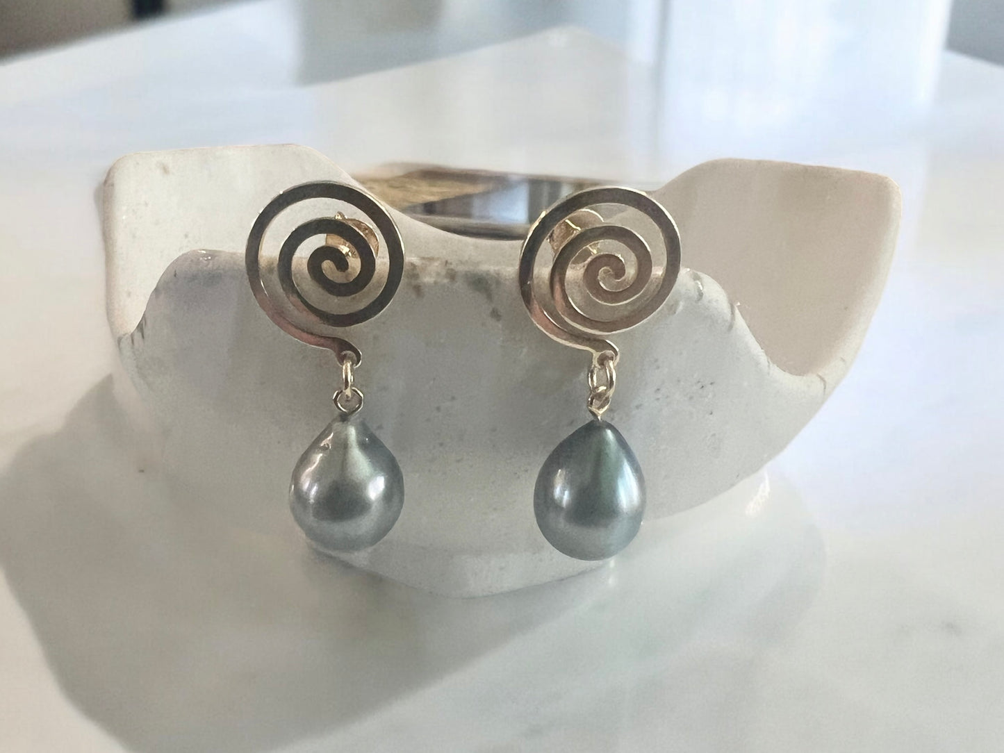 Tahitian Spiral Earrings