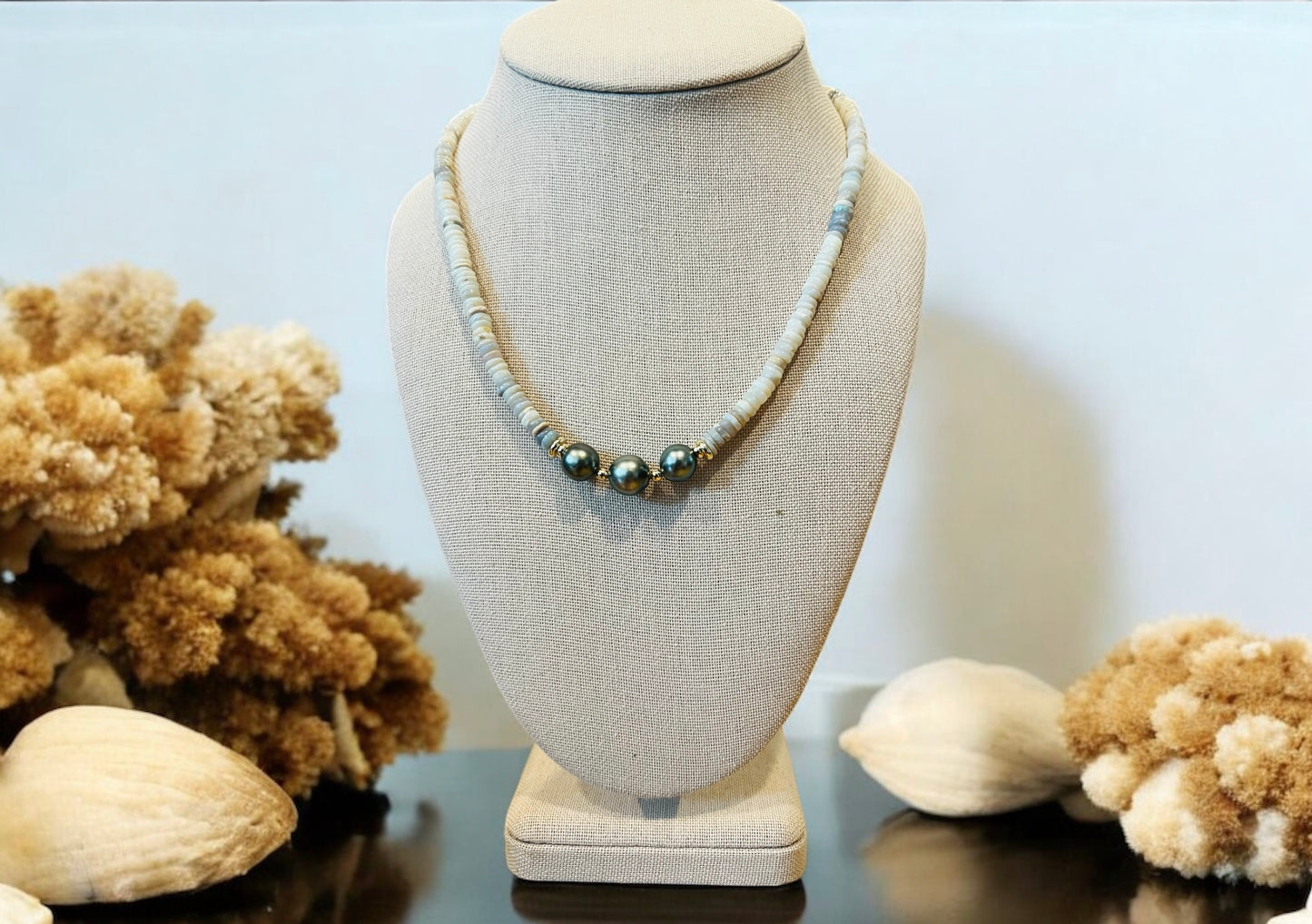 Australian Opal Tahitian Princess Necklace