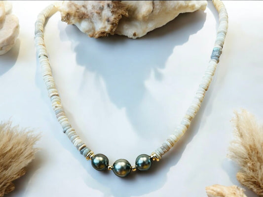 Australian Opal Tahitian Princess Necklace