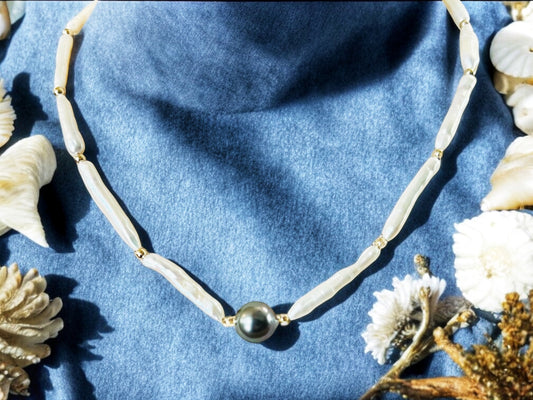 Tahitian & Freshwater Stick Pearl Necklace