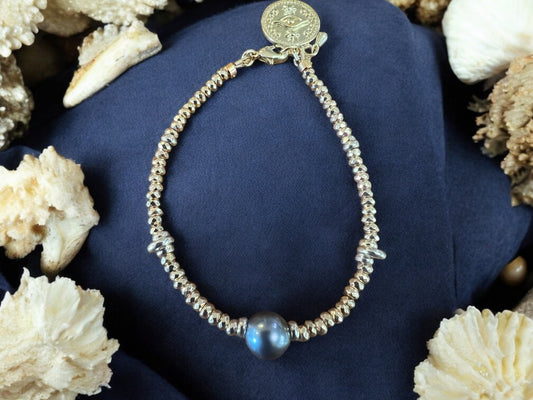 Tahitian & Hematite Bracelet