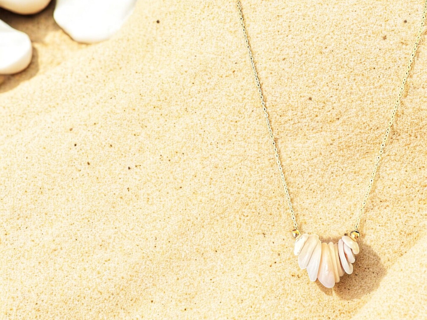 Floating Puka Shell Necklace
