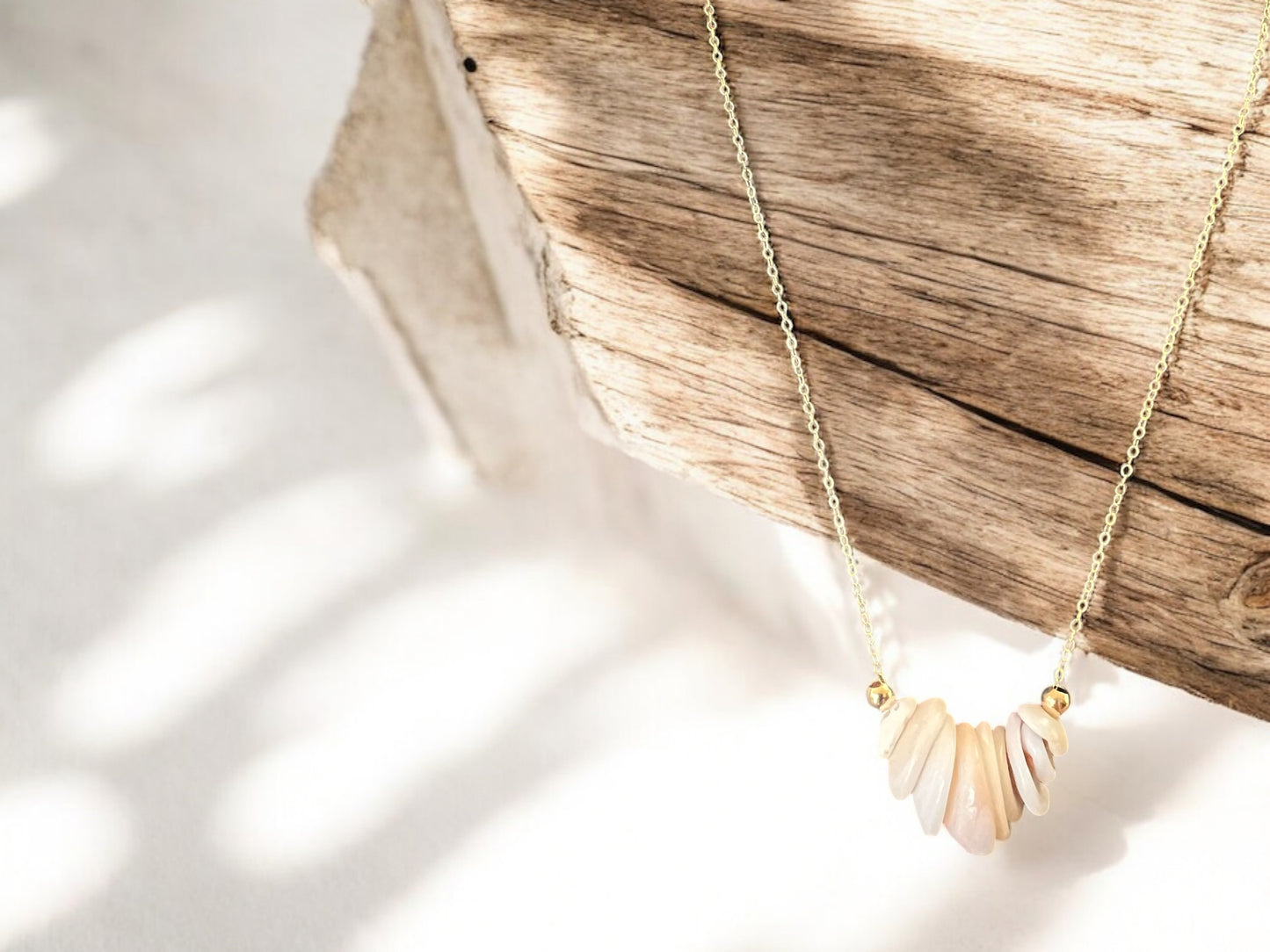 Floating Puka Shell Necklace