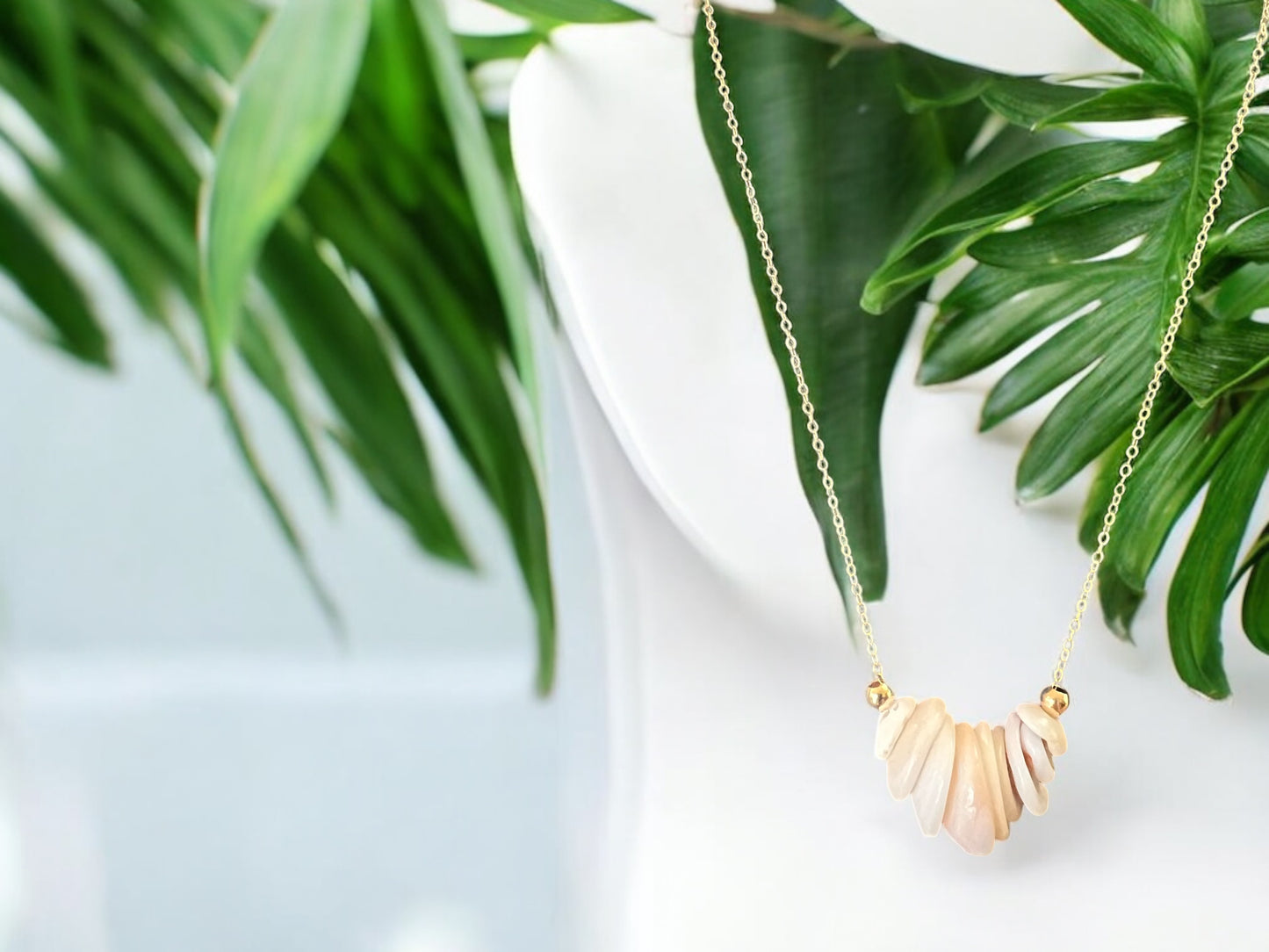 Floating Puka Shell Necklace