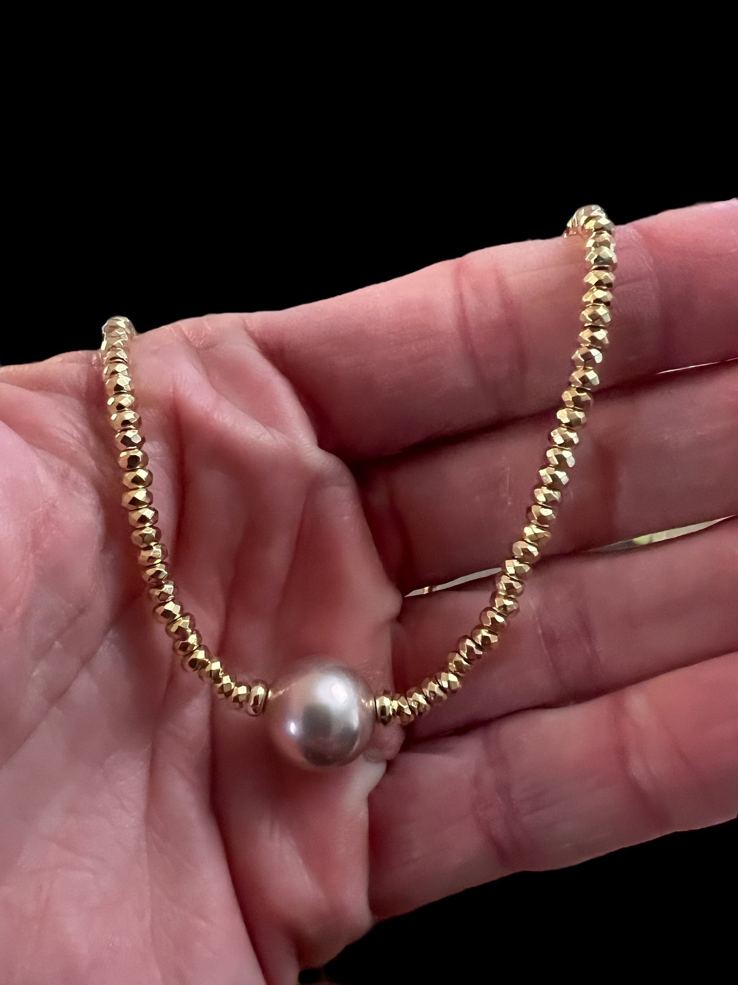 Edison Pearl Solitaire Necklace