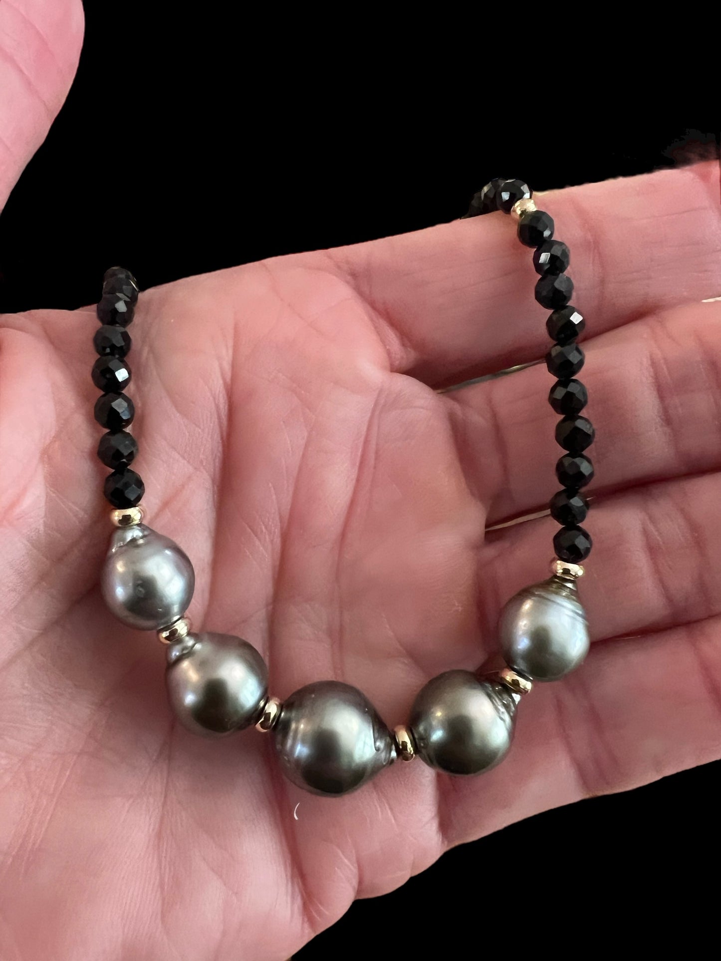 Spinel Bead Goddess Necklace
