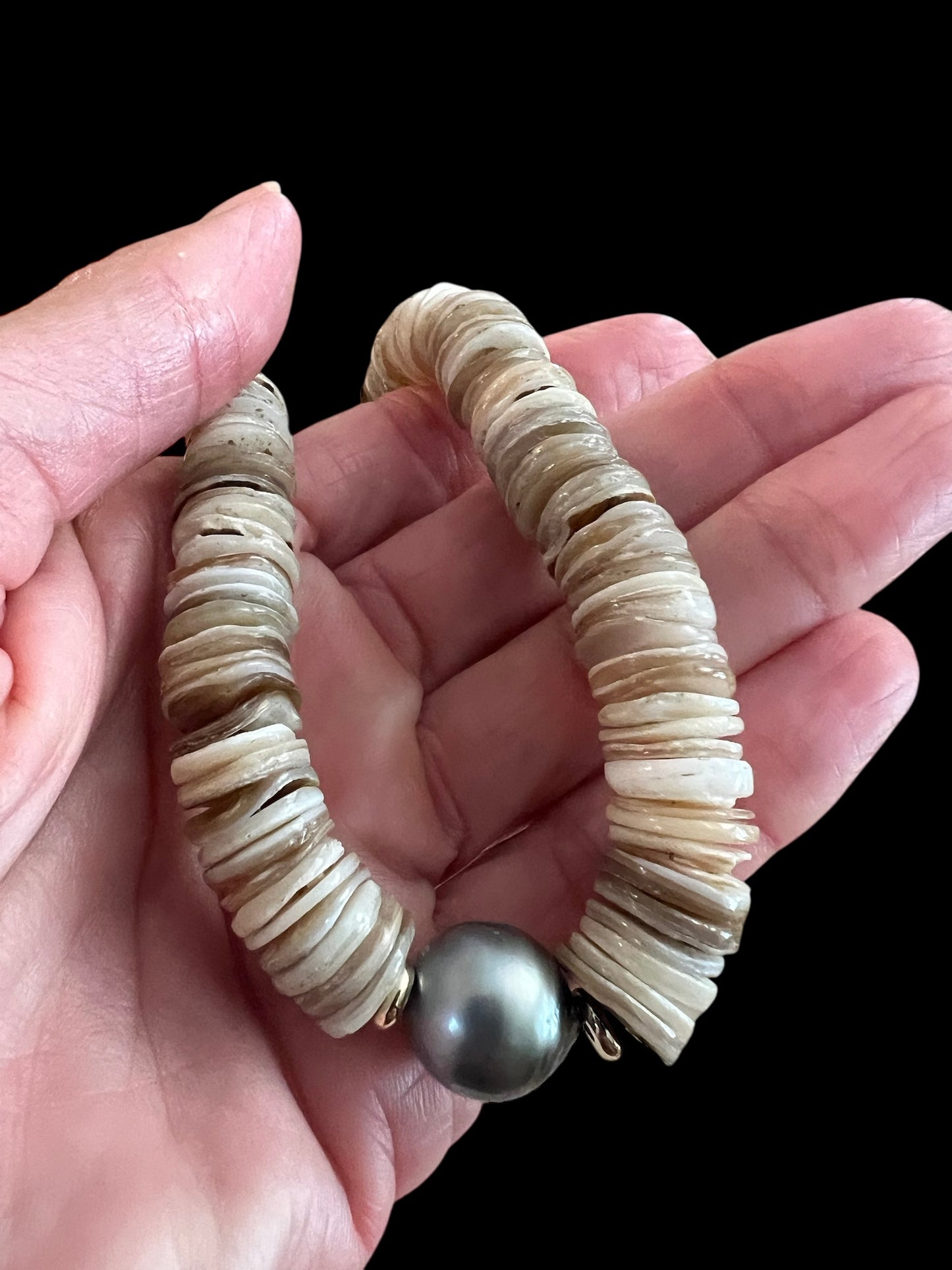 Tahitian Heishi Shell Necklace