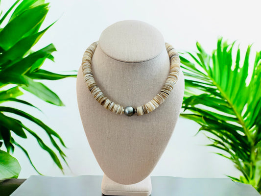 Tahitian Heishi Shell Necklace