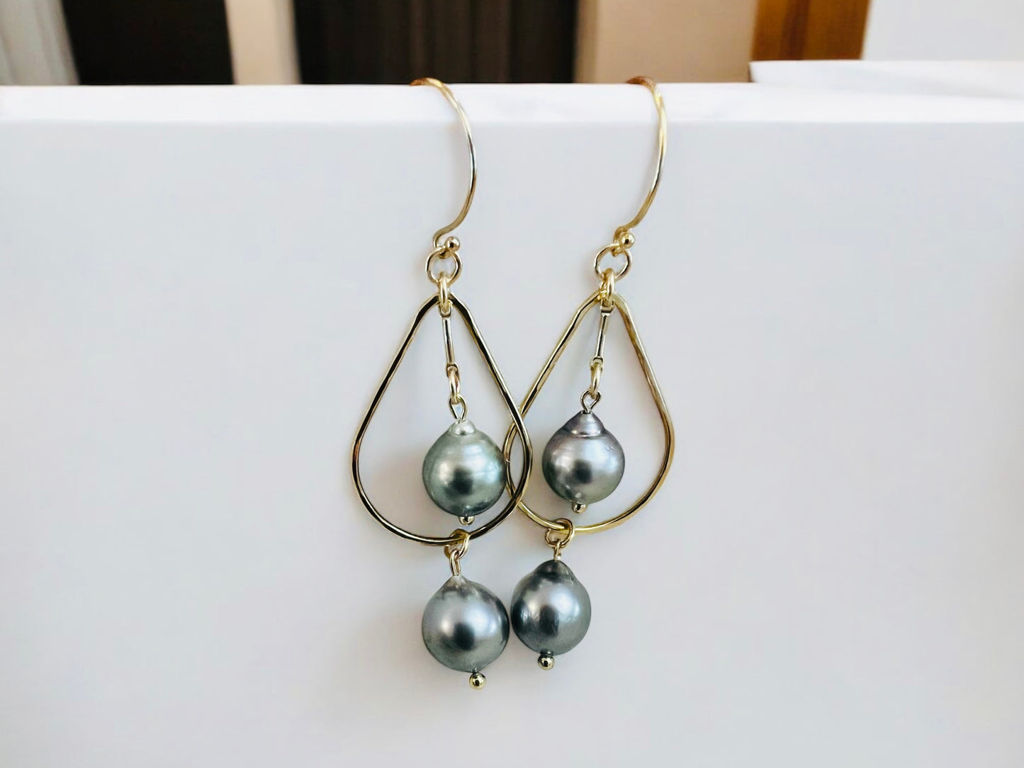Double Tahitian Teardrop Earrings