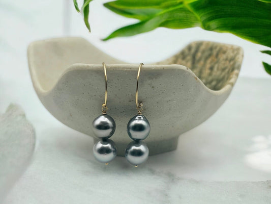 Silver Tahitian Naked Hoops