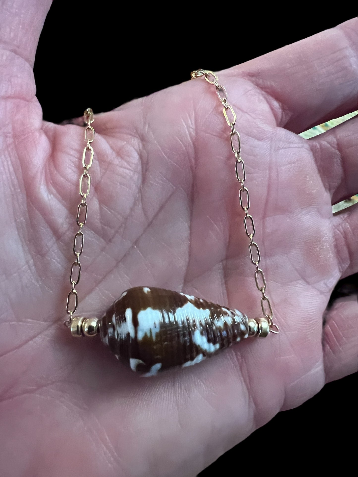 Cat Cone Shell Chain Necklace