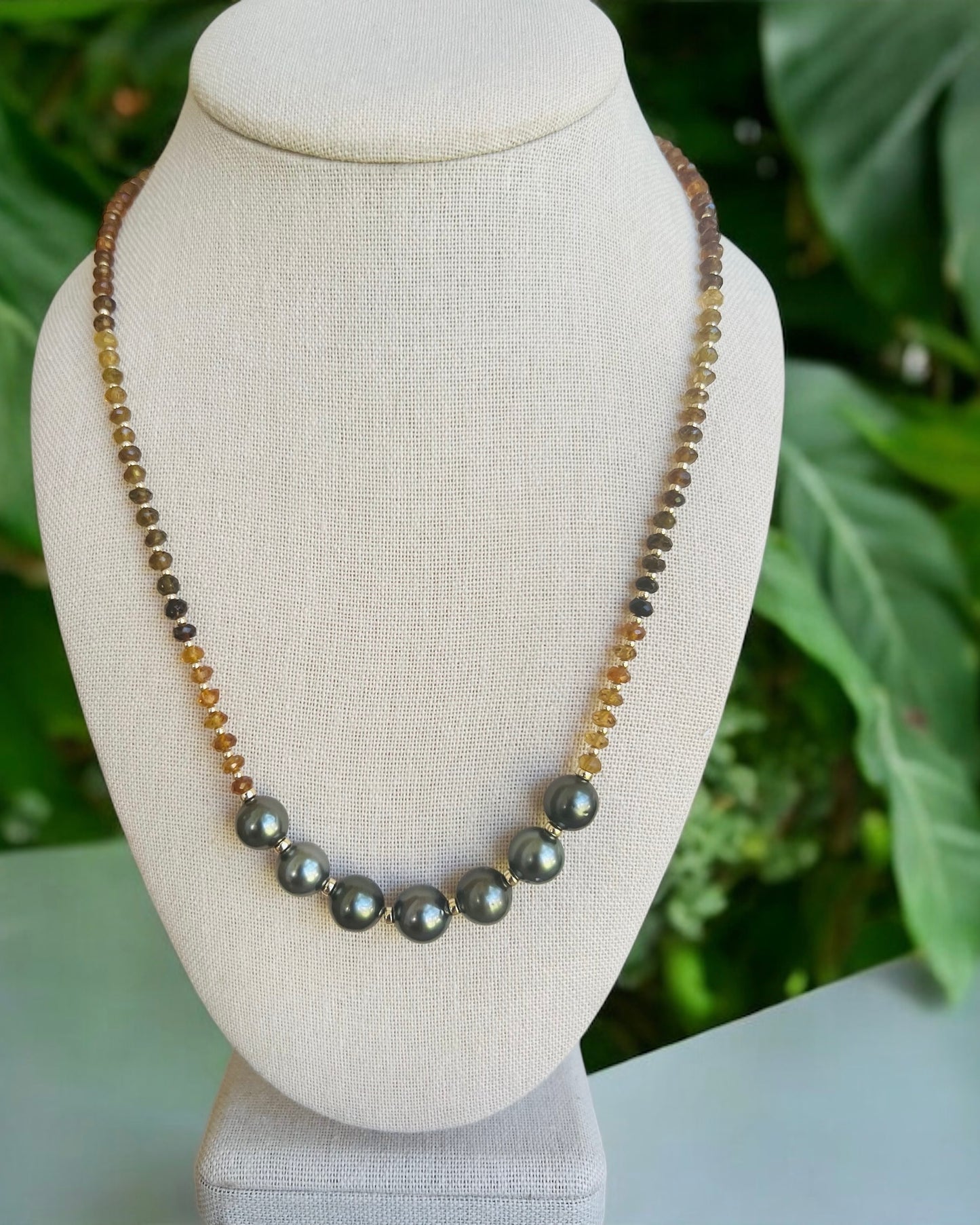 Hessonite Garnet Goddess Necklace