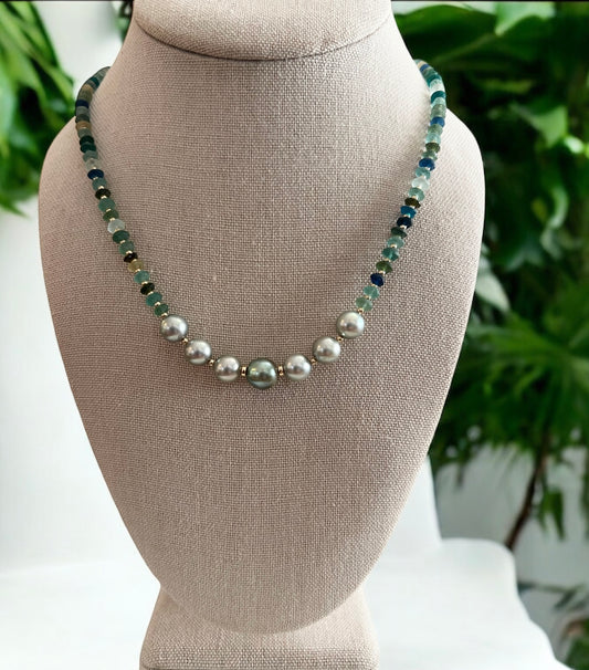 Sea Glass Tahitian Necklace