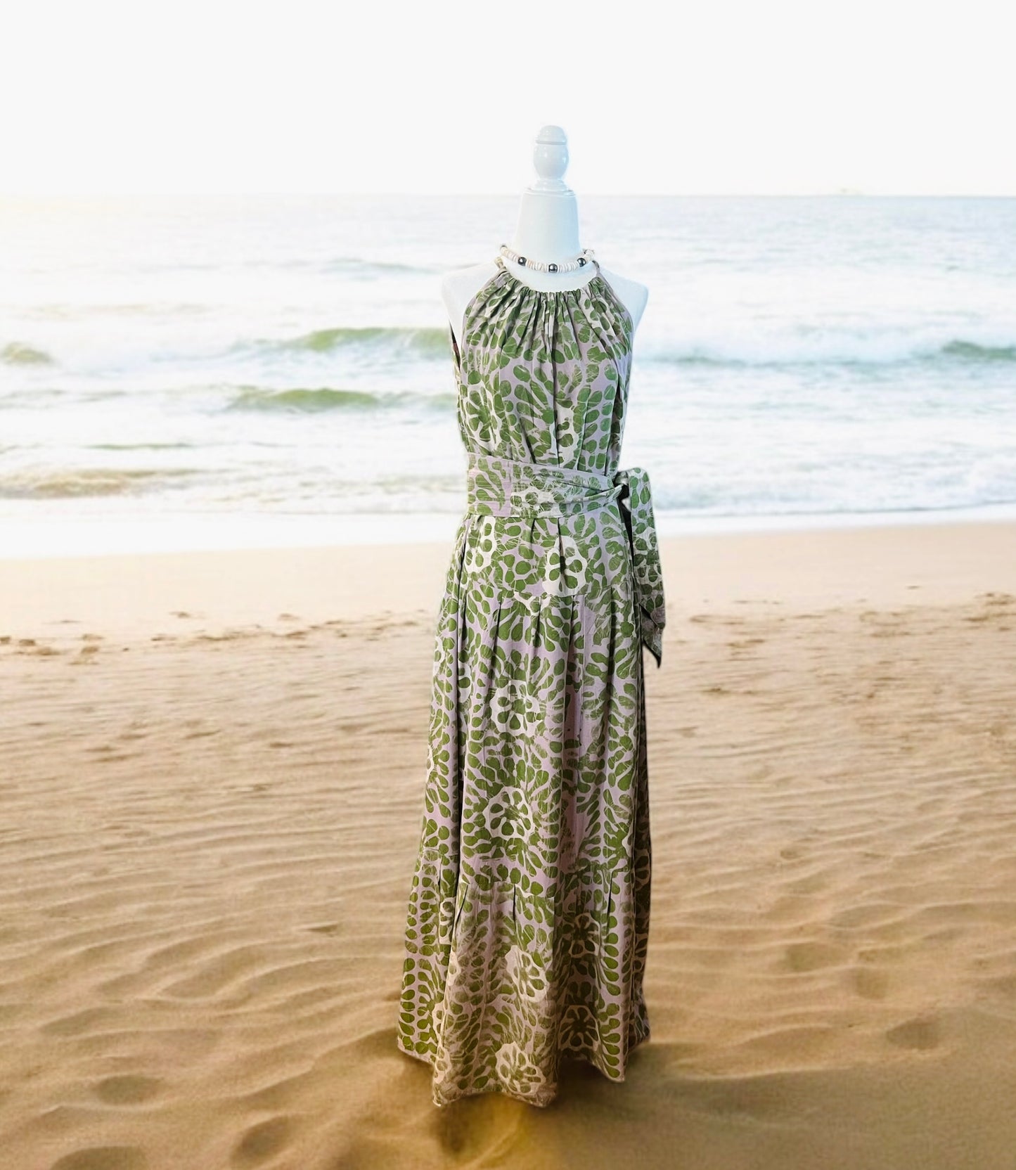 Tiered Sash Maxi Dress